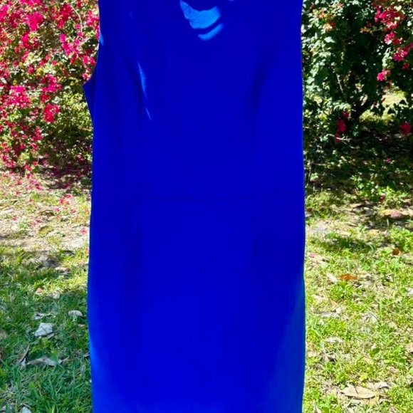 Betsey Johnson Blue Sheath Cocktail Midi Dress - Picture 1 of 6